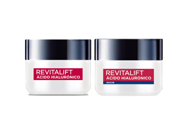 Pack Loreal Revitalift Ácido Hialurónico Crema de Día FPS 20 50ml + Crema de Noche 50ml