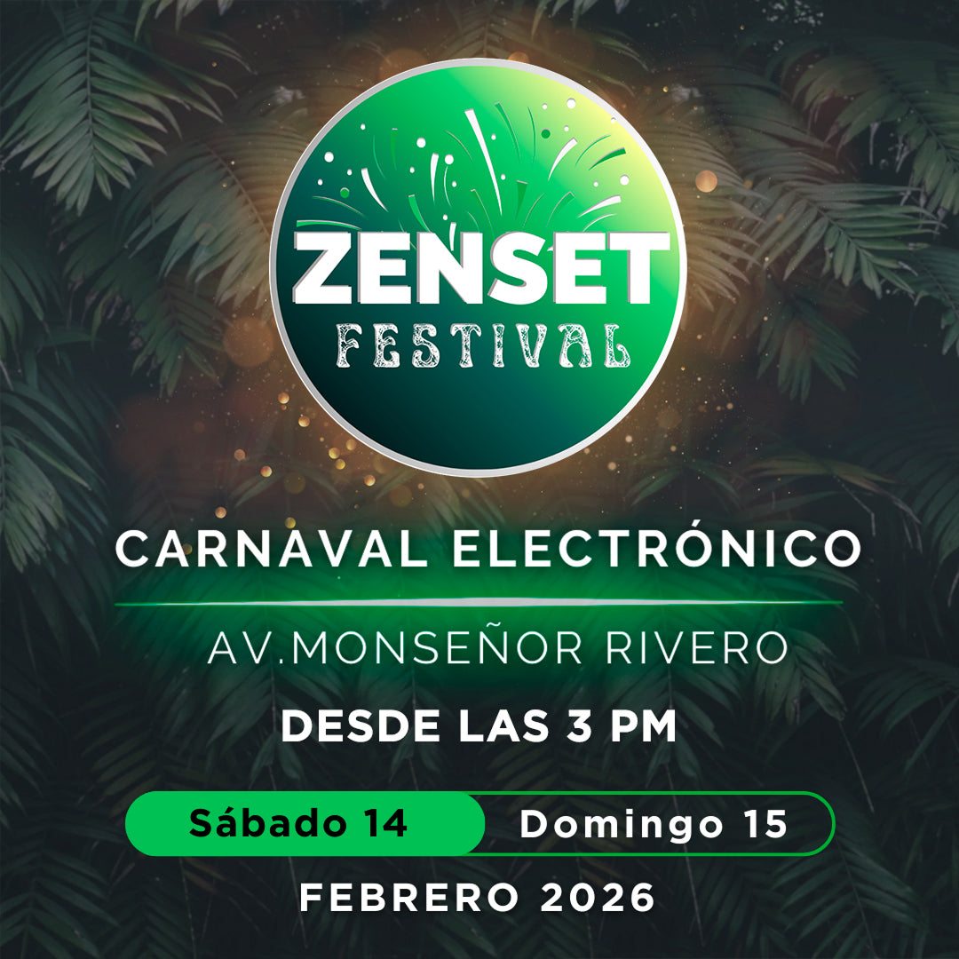 Zenset Festival el Carnaval Electrónico en Santa Cruz Fecha 14 y 15 de Febrero Pase Dos Días Tier Fase 2